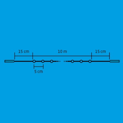 LED-es izzósor, 10 m / 200 LED, sorolható, melegfehér - DLI 200/WW